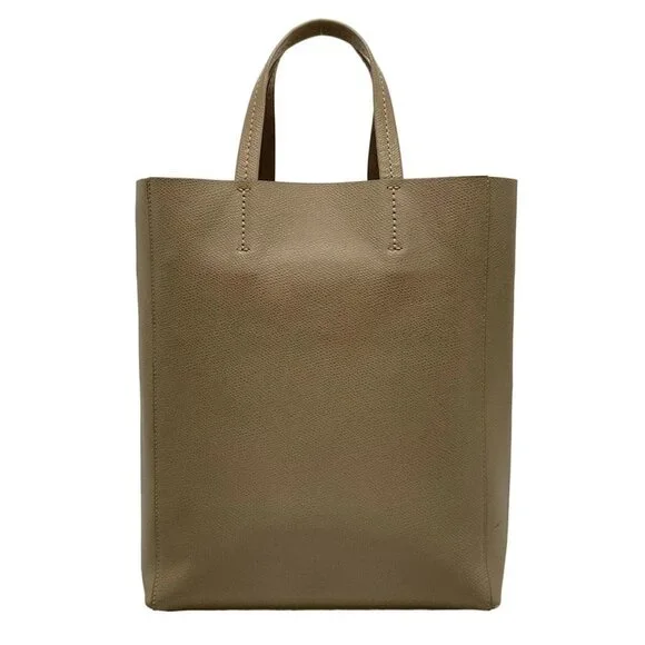 CELINE Vertical Cabas Small Beige Leather Tote Bag - Picture 3 of 15
